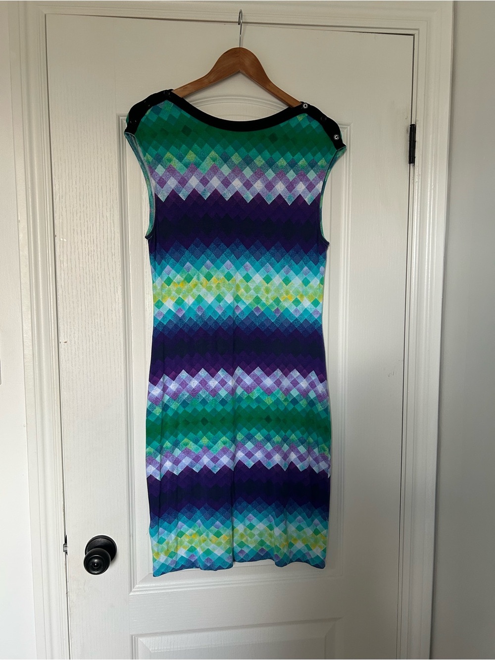 Calvin Klein Multicolor Geometric Sleeveless Shift Dress